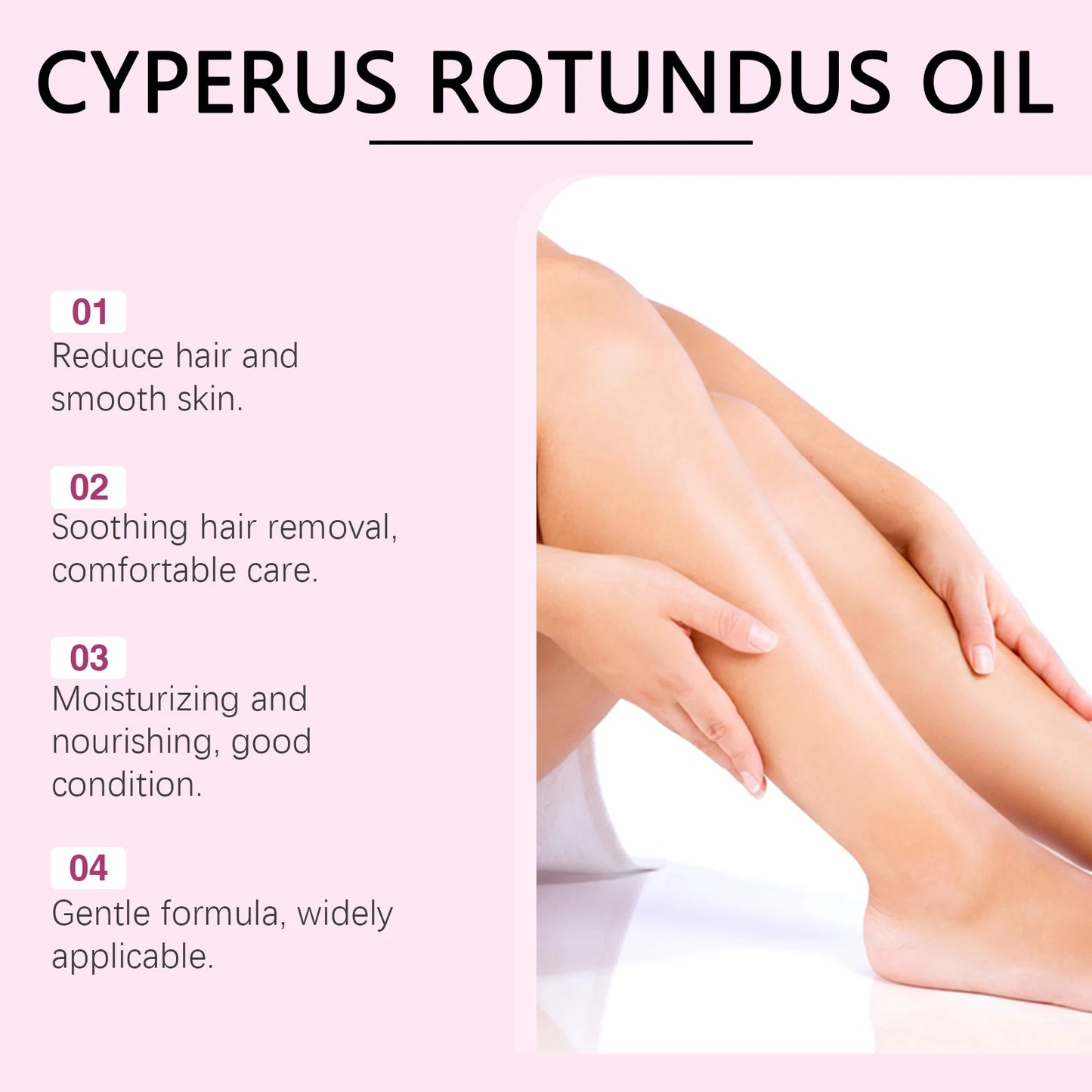 Experience Silky Smooth Skin with OceAura Cyperus Rotundus Oil - The Ultimate Hair Removal and Hydration Solution