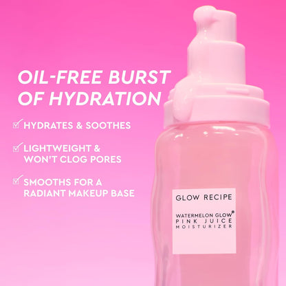 Pink Juice Water Gel Face Moisturizer for Women, Men & Teens - Hydrating Hyaluronic Acid, Radiance Boosting, Non-Comedogenic, Oil-Free, Long-Lasting Korean Skin Care for Oily Skin (50Ml)