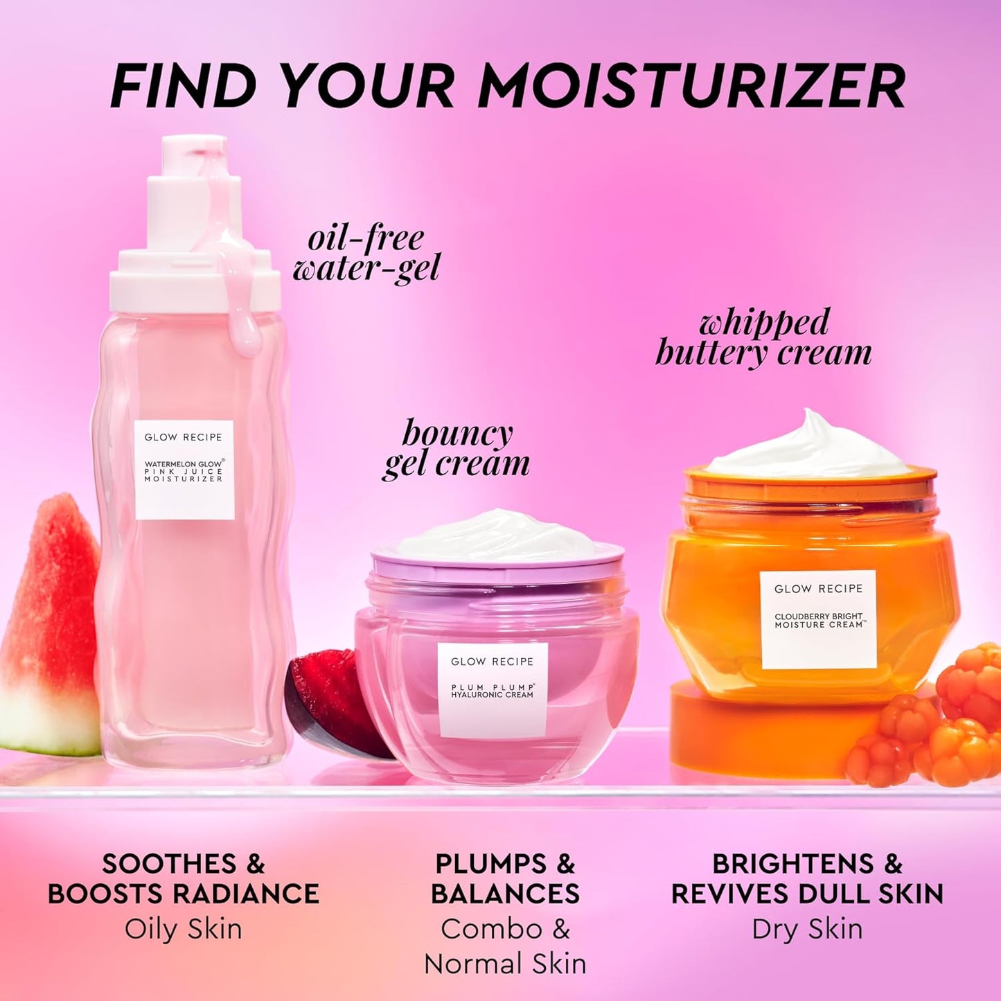 Pink Juice Water Gel Face Moisturizer for Women, Men & Teens - Hydrating Hyaluronic Acid, Radiance Boosting, Non-Comedogenic, Oil-Free, Long-Lasting Korean Skin Care for Oily Skin (50Ml)